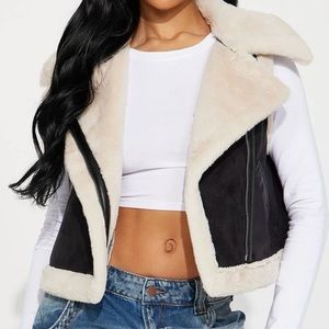Fashion Nova Cold Night Out Shearling Vest